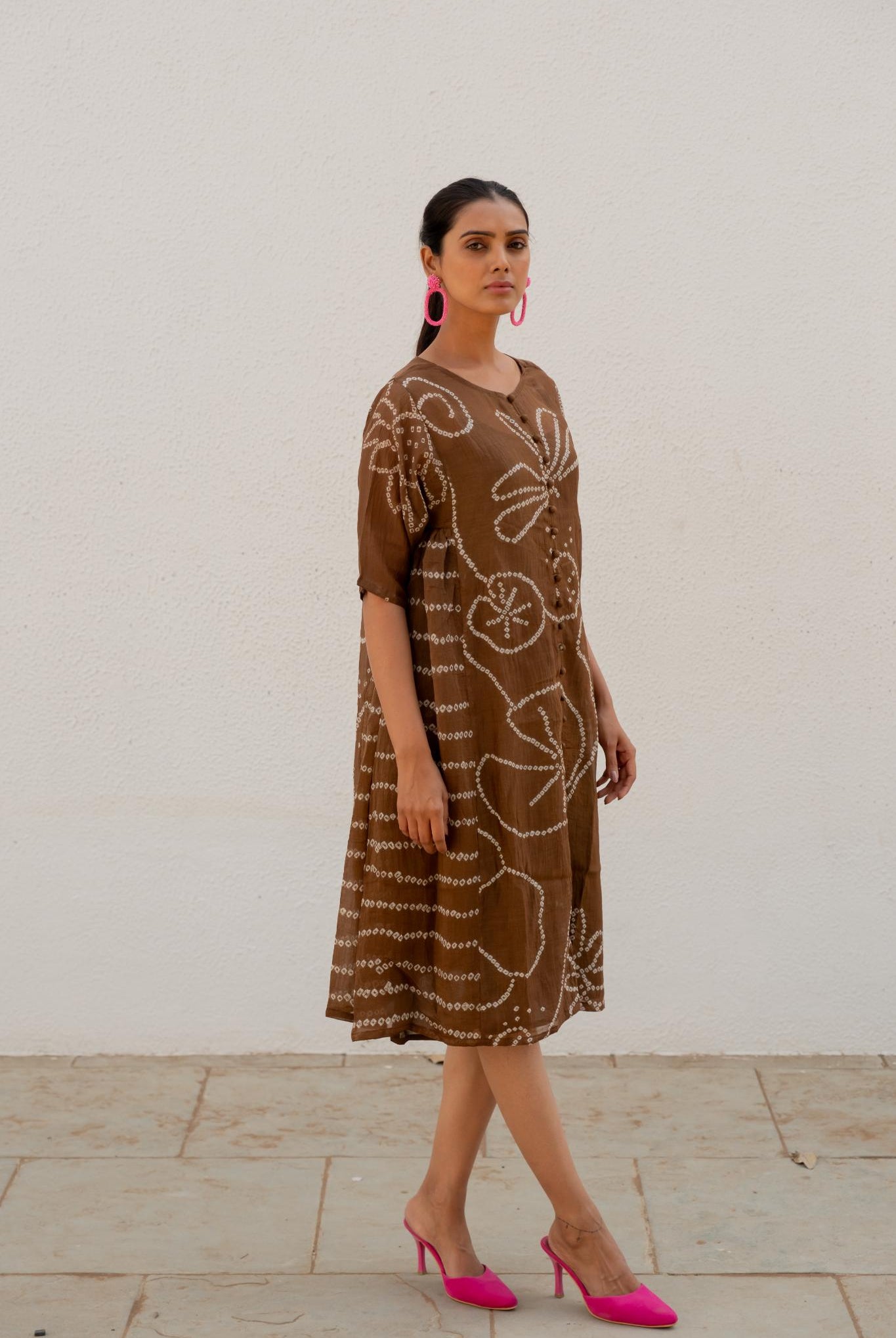Rosewood Bandhani Dress - CiceroniDressesSilai Studio