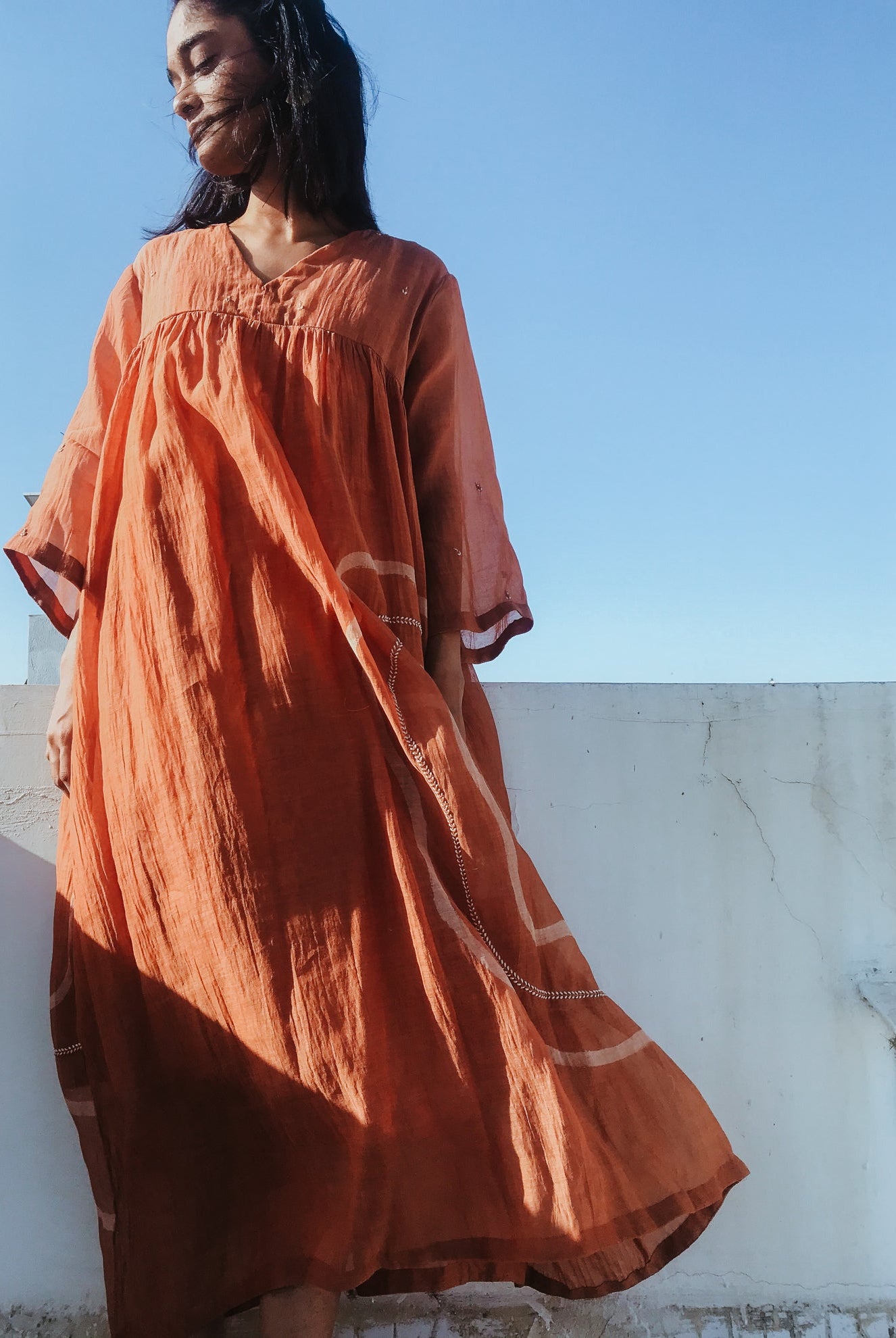 Rust Orange Arazi Dress - CiceroniNirjara