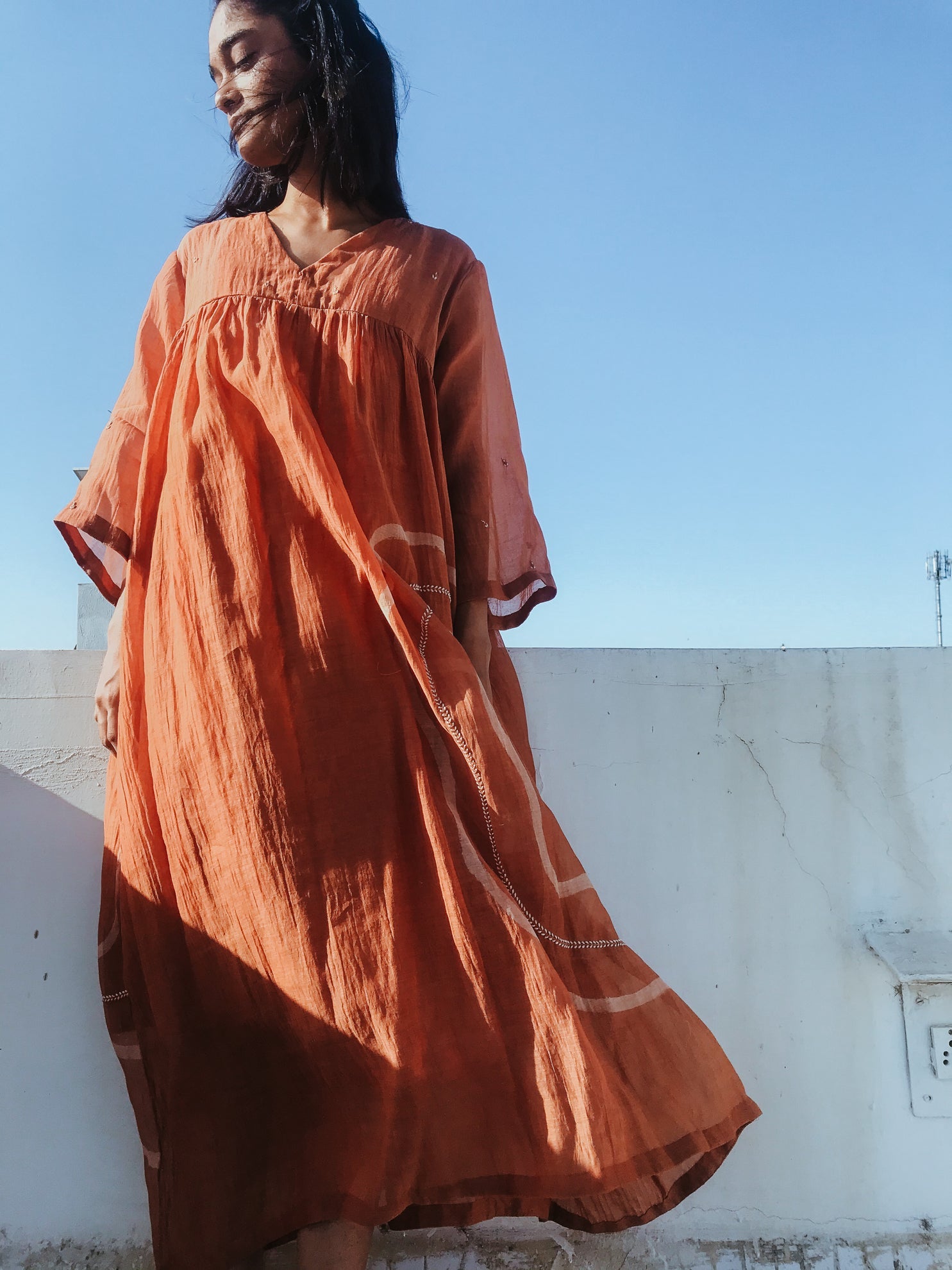 Rust Orange Arazi Dress - CiceroniNirjara