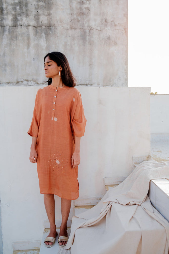 Rust Orange Hayal Dress - CiceroniNirjara
