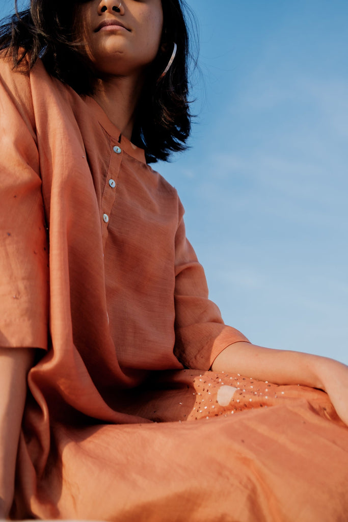 Rust Orange Hayal Dress - CiceroniNirjara