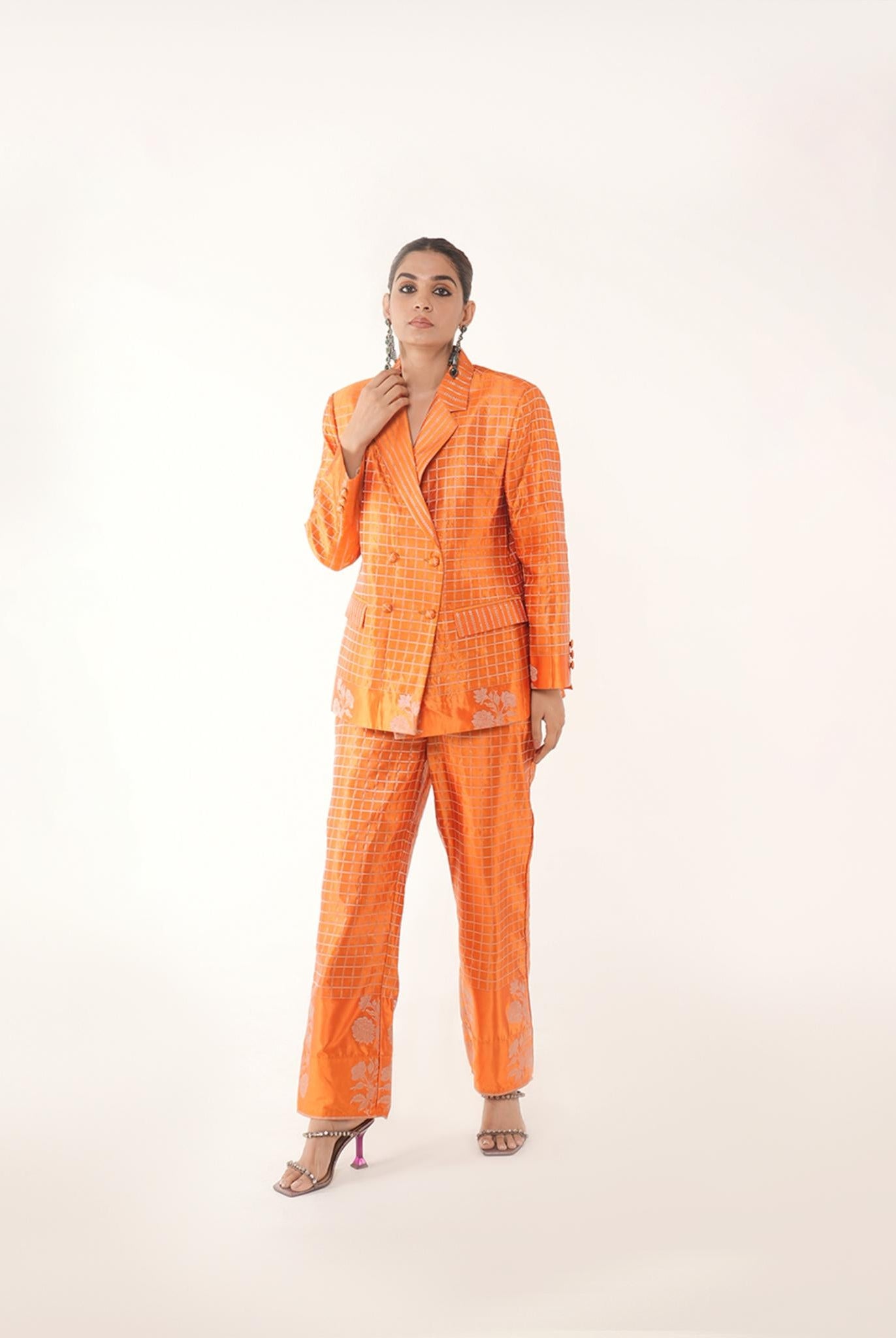 Ruth Pant Suit in Orange - CiceroniCo-ord SetShriya Singhi