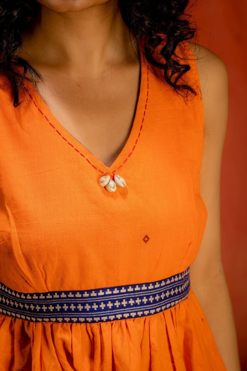 Saanjh Orange Dress - CiceroniDressesPrathaa