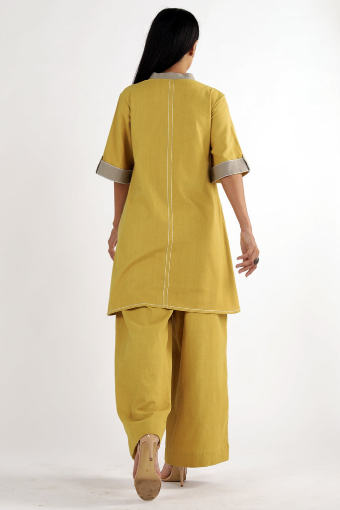 Sabah- Mandarin Tunic Ochre Set of 2 - CiceroniCo-ord SetMadder Much