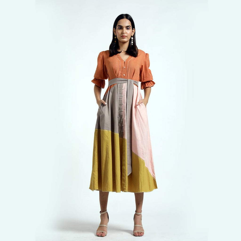 Safiya- Segmented Midi Dress - CiceroniDressMadder Much
