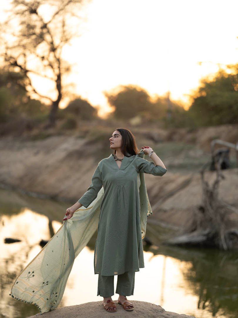 Sage Green Kurta Set - CiceroniCo-ord SetMaidaan