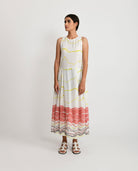 Salmon Pleated Dress - CiceroniRias Jaipur