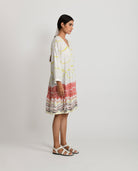 Salmon Wave Short Dress - CiceroniRias Jaipur