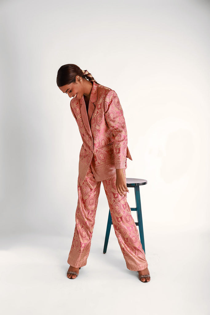 Scarlet Silk Pant Suit In Mauve - CiceroniCo-ord Setshriya singhi