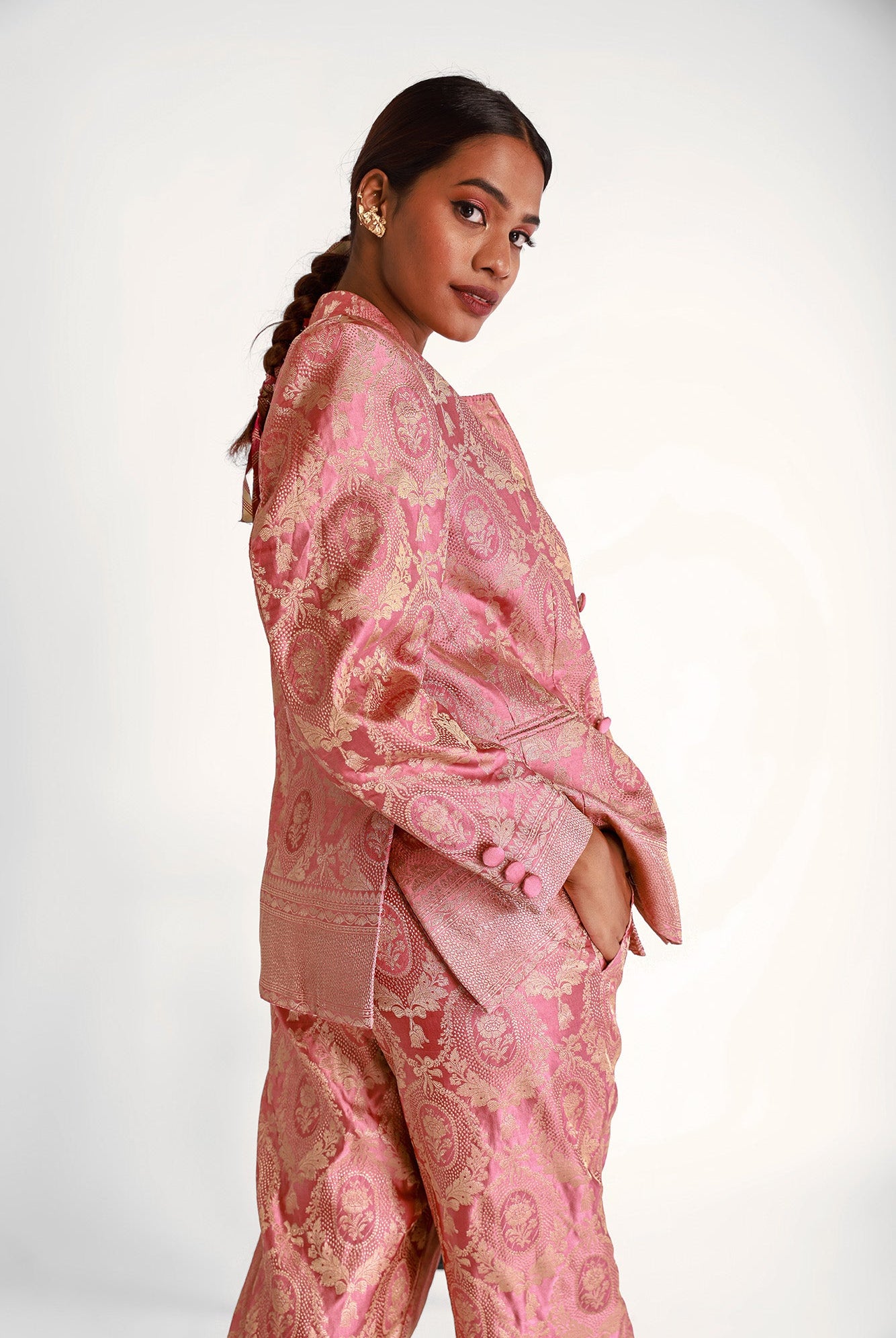 Scarlet Silk Pant Suit In Mauve - CiceroniCo-ord Setshriya singhi