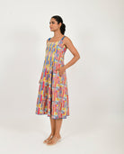 Scribble Multi Doll Linen Dress - CiceroniDressesRias Jaipur