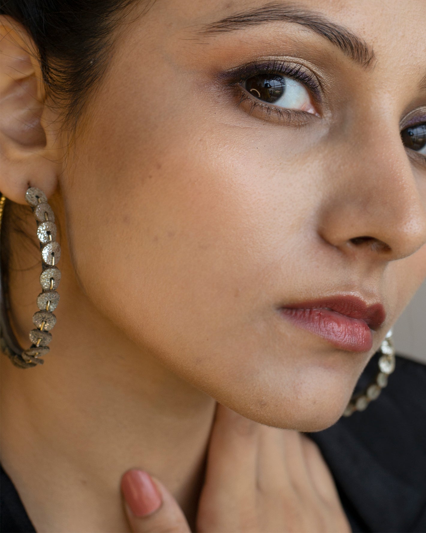 Sequin And Dabka Hoops - CiceroniNoupelle