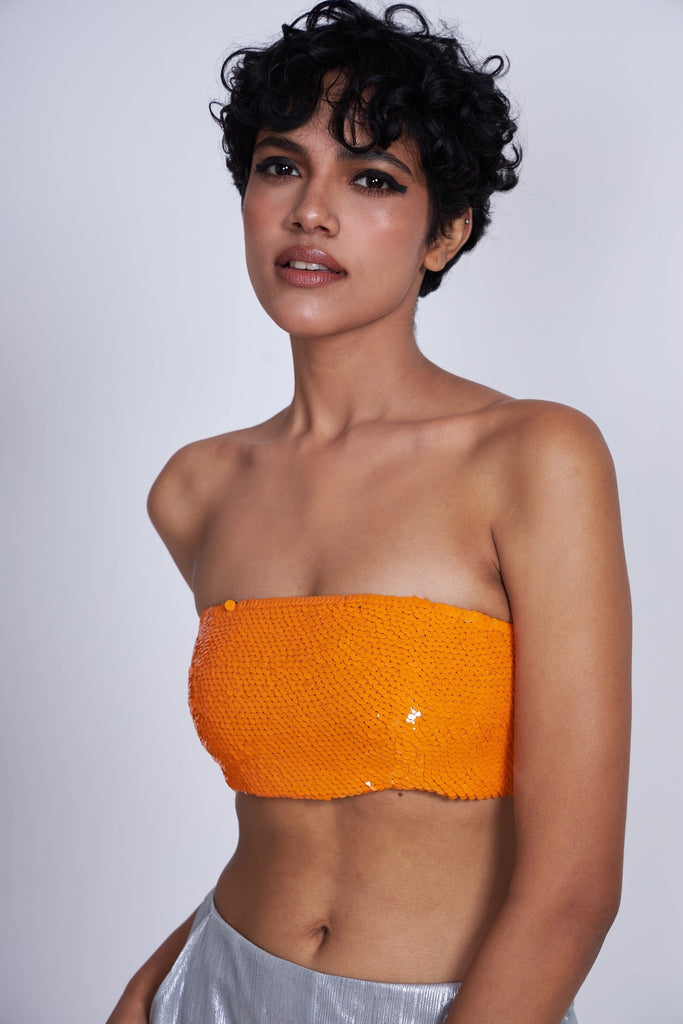 Sequinned Bandeau Top - CiceroniTopsAdvait