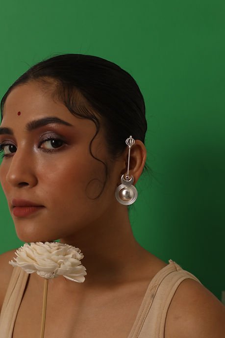 Sharmila Earrings Silver - CiceroniEarringsEarthaments