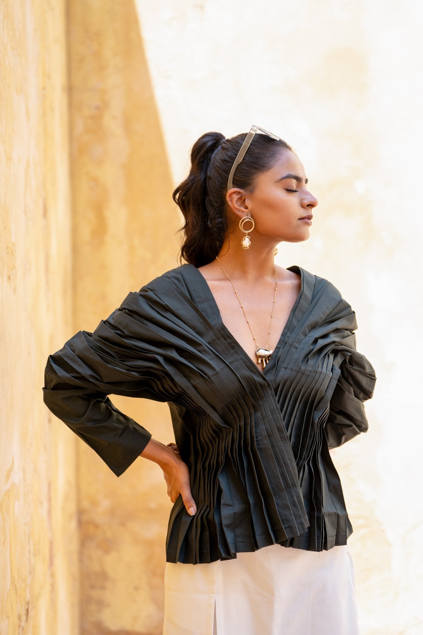 Signature Pleated Shirt - CiceroniShirtKoshue