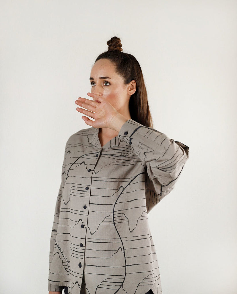 Simple Lines Charcoal Co-ord - CiceroniRias Jaipur