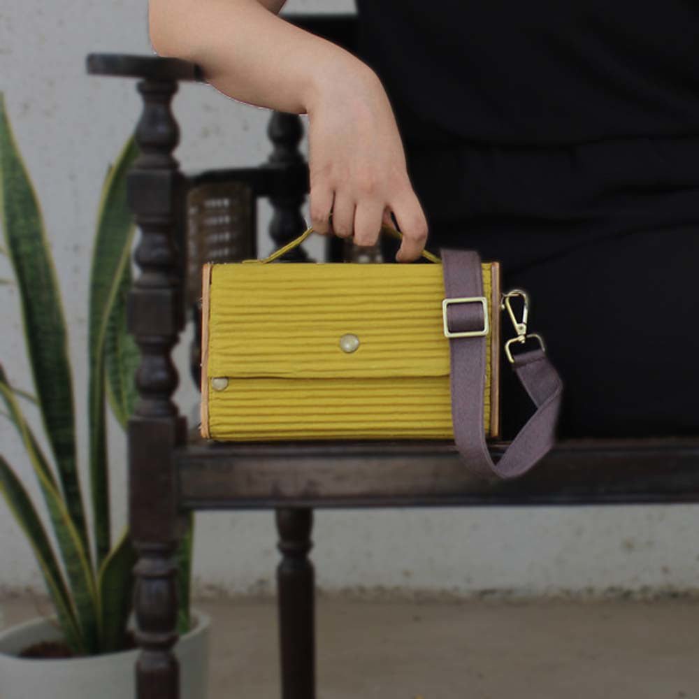 Solid Yellow Box Clutch - CiceroniLukka Chuppi