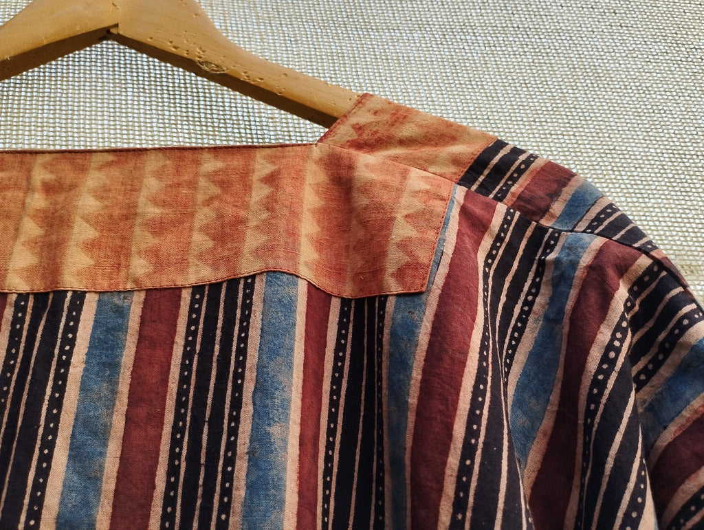 Striped Kimono Jacket - CiceroniJacketsPatch Over Patch