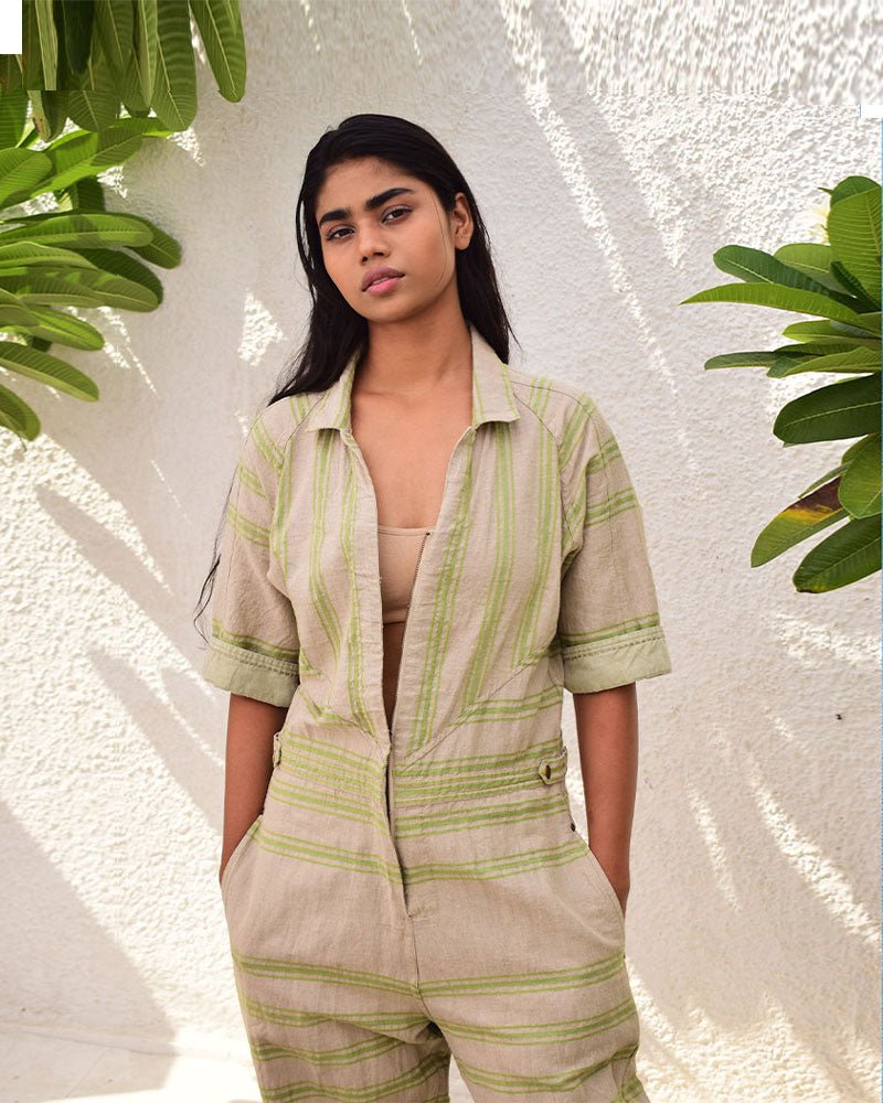 Striped Linen Jumpsuit - CiceroniJumpsuitSonica Sarna