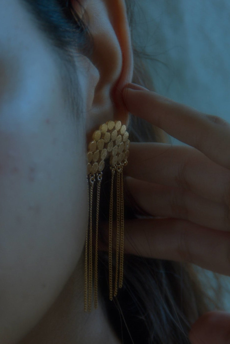 Sunset Earrings (With Chain) - CiceroniEarringsNirjara