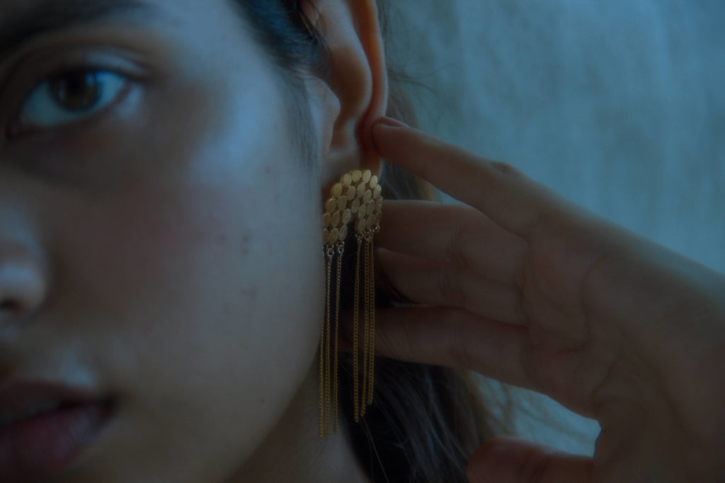Sunset Earrings (With Chain) - CiceroniEarringsNirjara