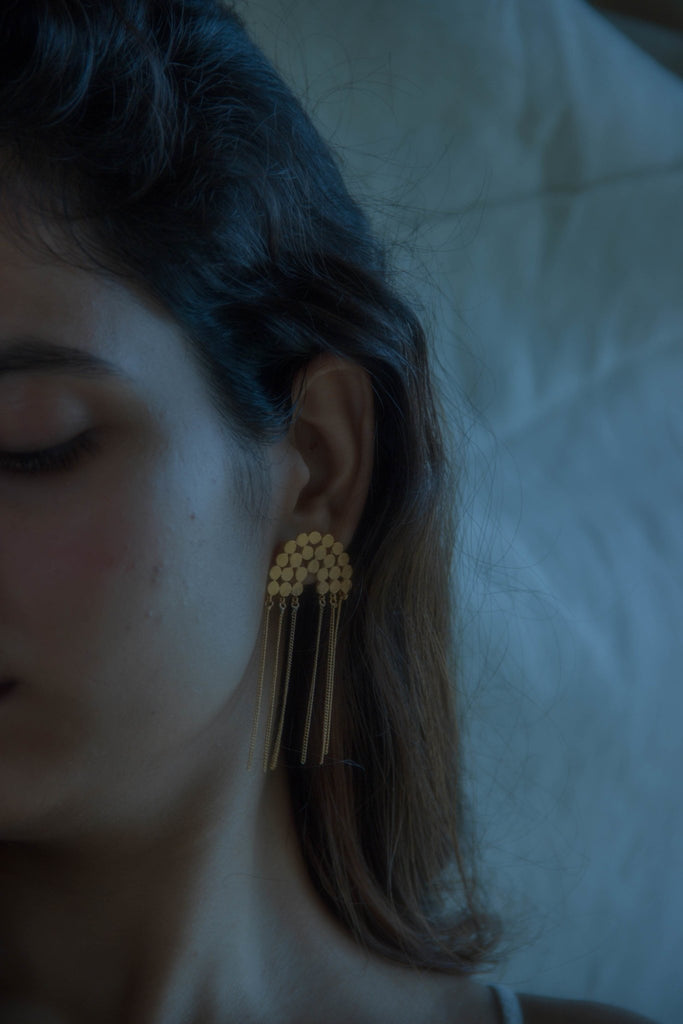 Sunset Earrings (With Chain) - CiceroniEarringsNirjara