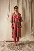 Surekha Linen Dolman Kurta Set - CiceroniKurta SetSaphed