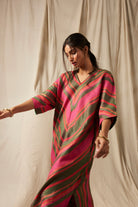 Surekha Linen Dolman Kurta Set - CiceroniKurta SetSaphed