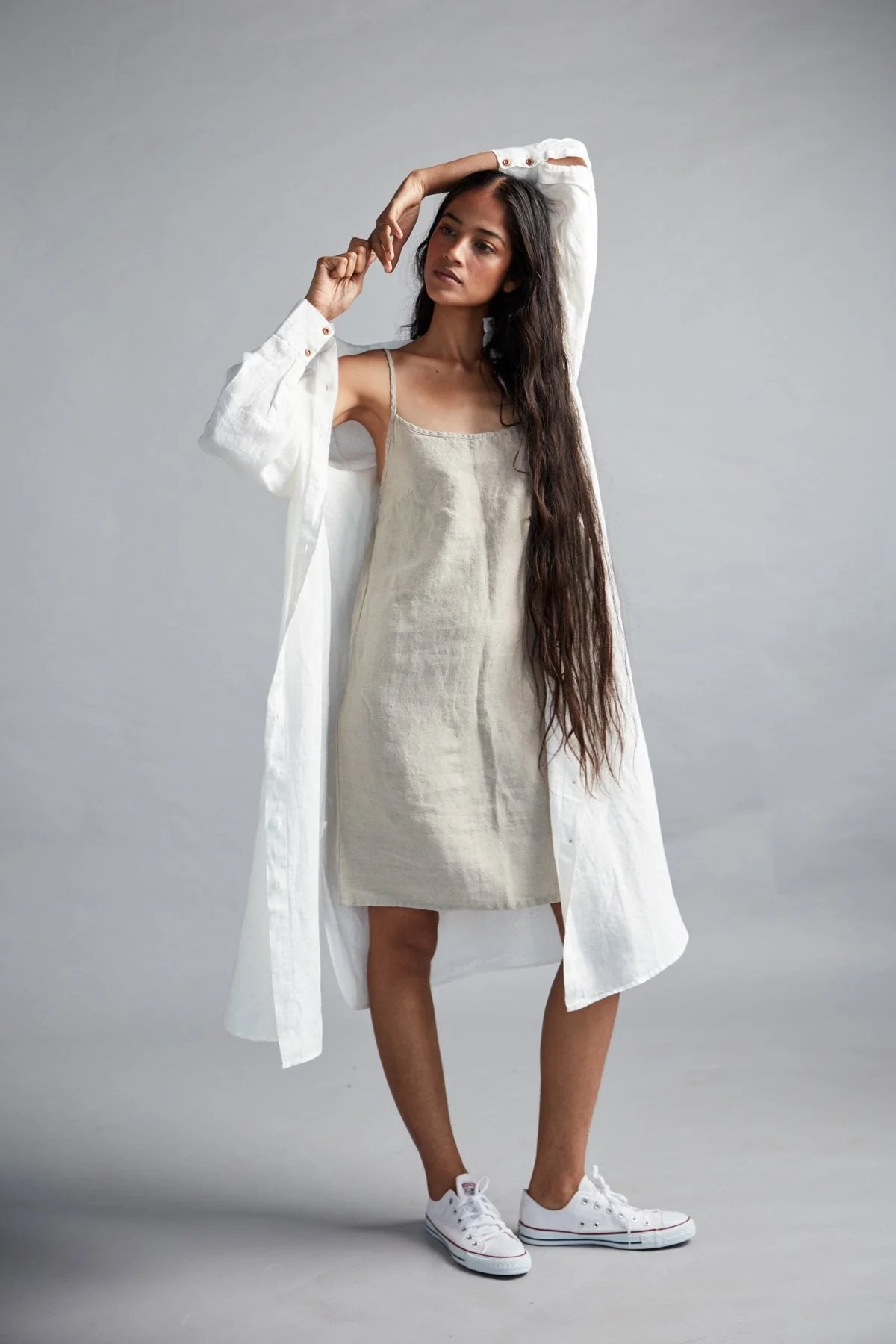 Taj Linen Shirt Dress - CiceroniDressesSaphed