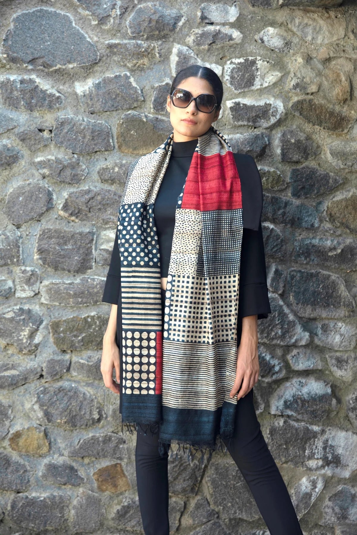 The 'Amalgamation' Tussar Silk Scarf - CiceroniScrafAeshaane