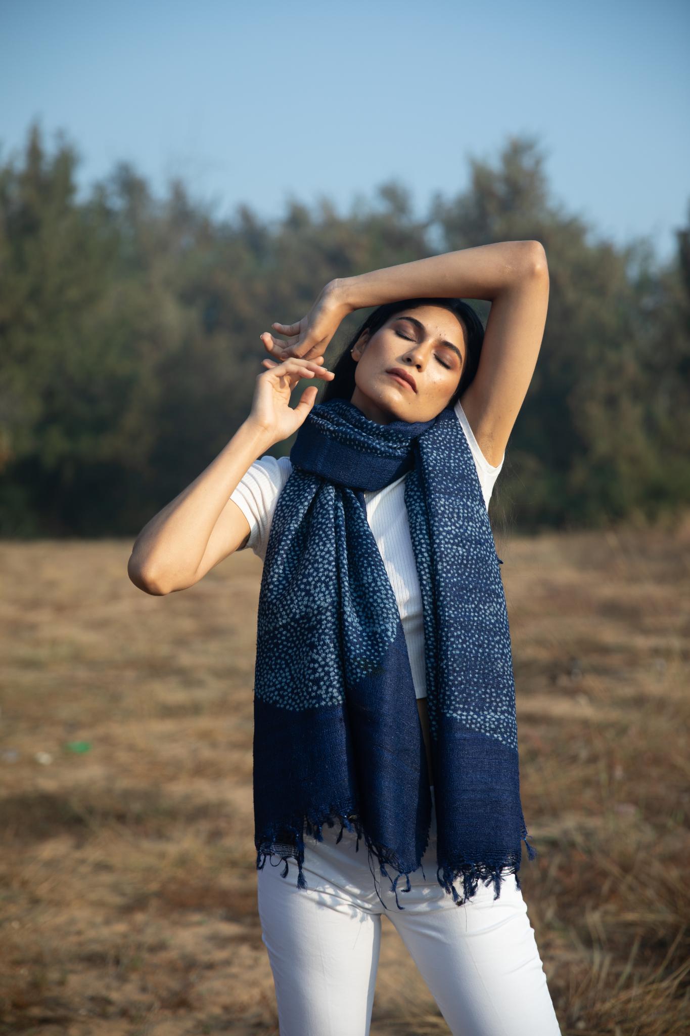 The 'Circle of Life' Tussar Silk Scarf - CiceroniScrafAeshaane