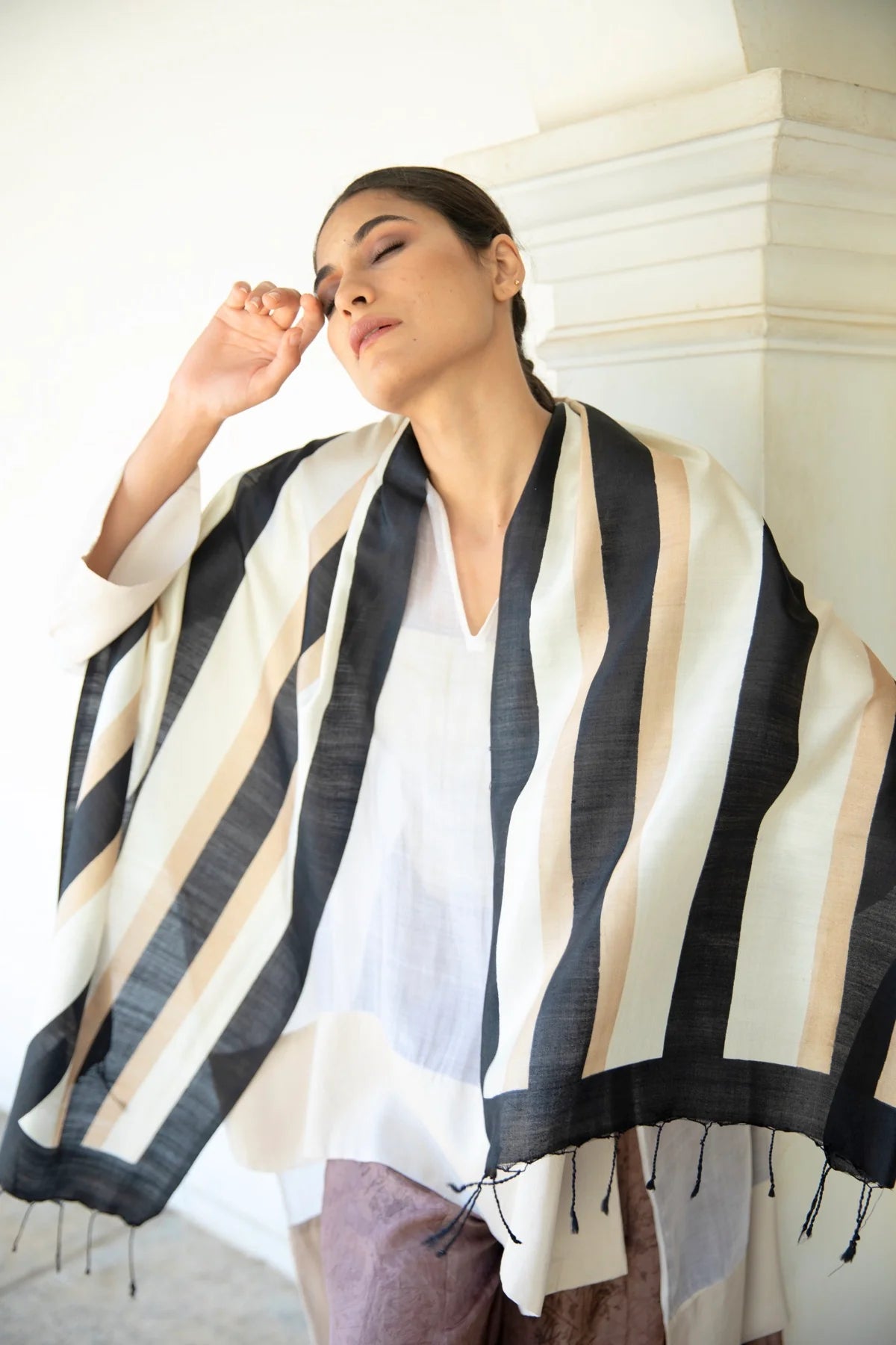 The 'Classic Sili' Eri Silk Scarf - CiceroniScrafAeshaane
