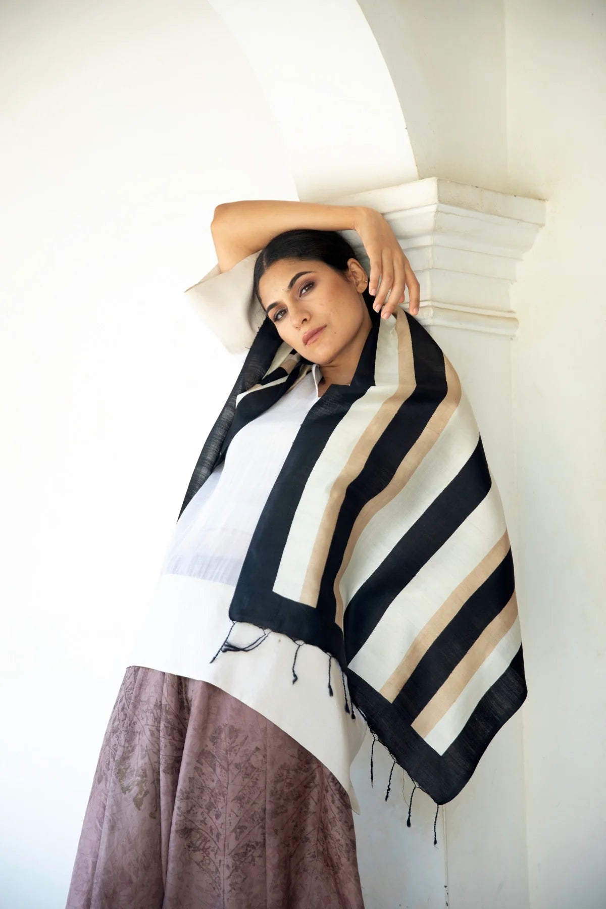 The 'Classic Sili' Eri Silk Scarf - CiceroniScrafAeshaane