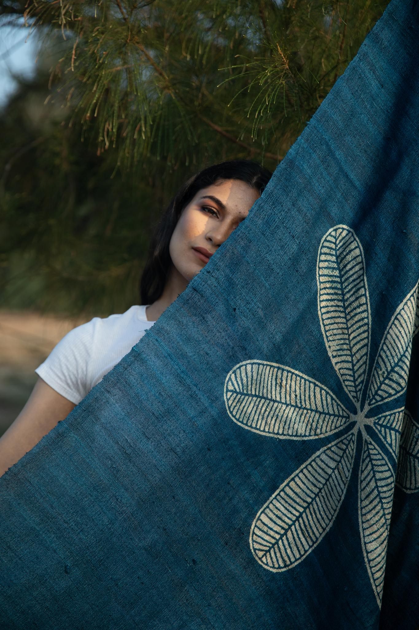 The 'Desert Rose' Tussar Silk Scarf - CiceroniScrafAeshaane