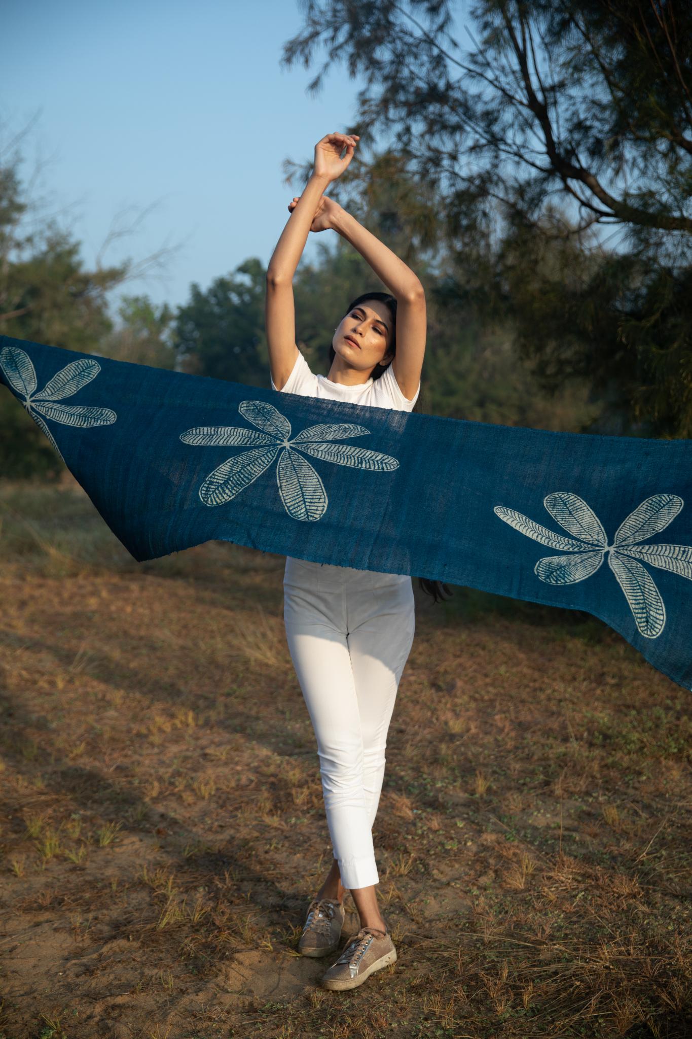 The 'Desert Rose' Tussar Silk Scarf - CiceroniScrafAeshaane