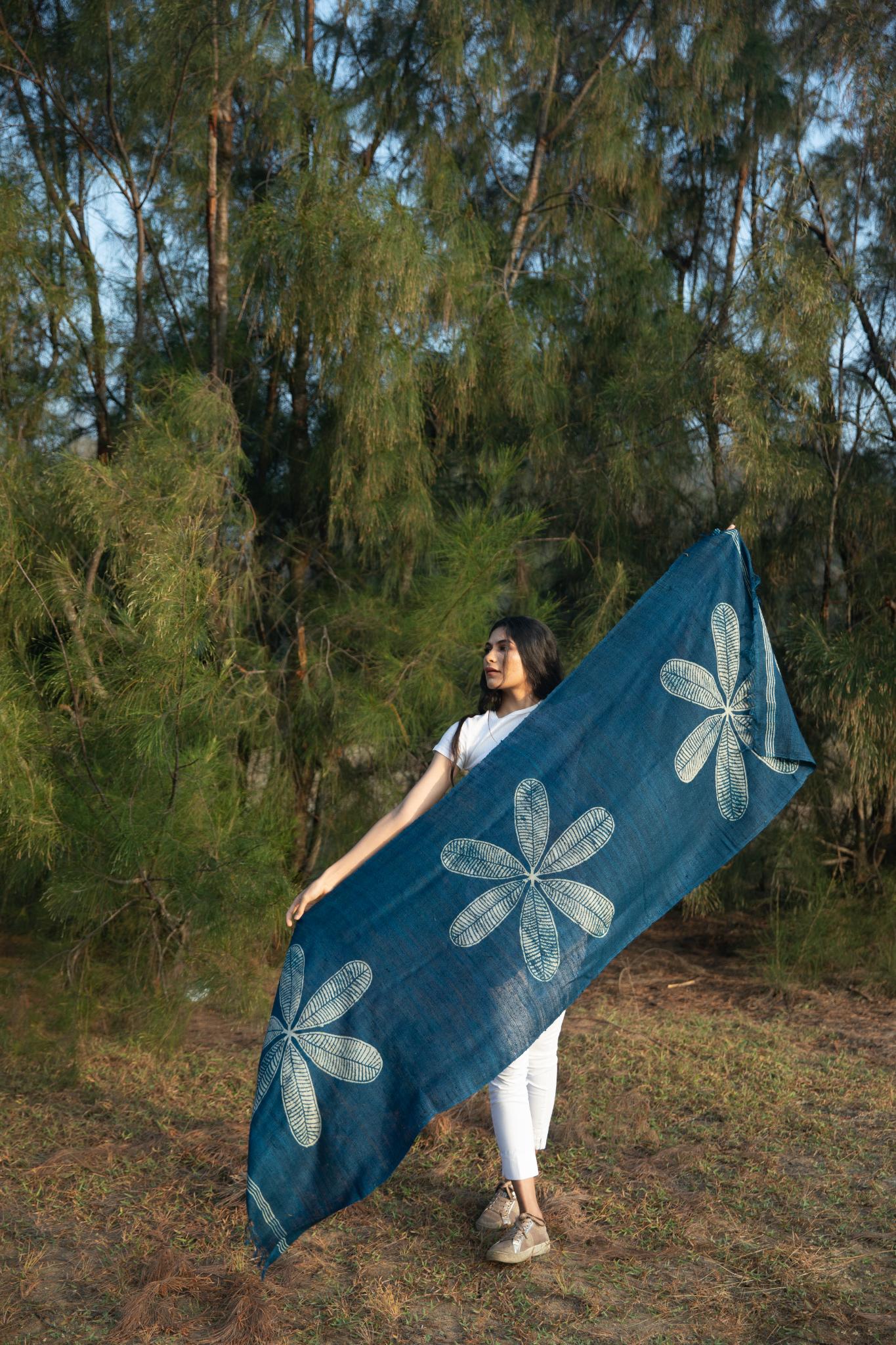 The 'Desert Rose' Tussar Silk Scarf - CiceroniScrafAeshaane