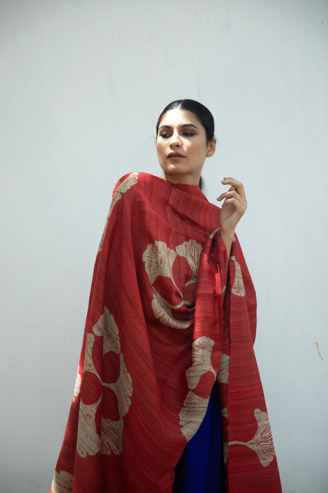 The 'Icho' Tussar Silk Blanket Scarf - CiceroniScrafAeshaane