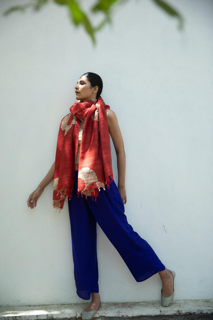 The 'Icho' Tussar Silk Blanket Scarf - CiceroniScrafAeshaane