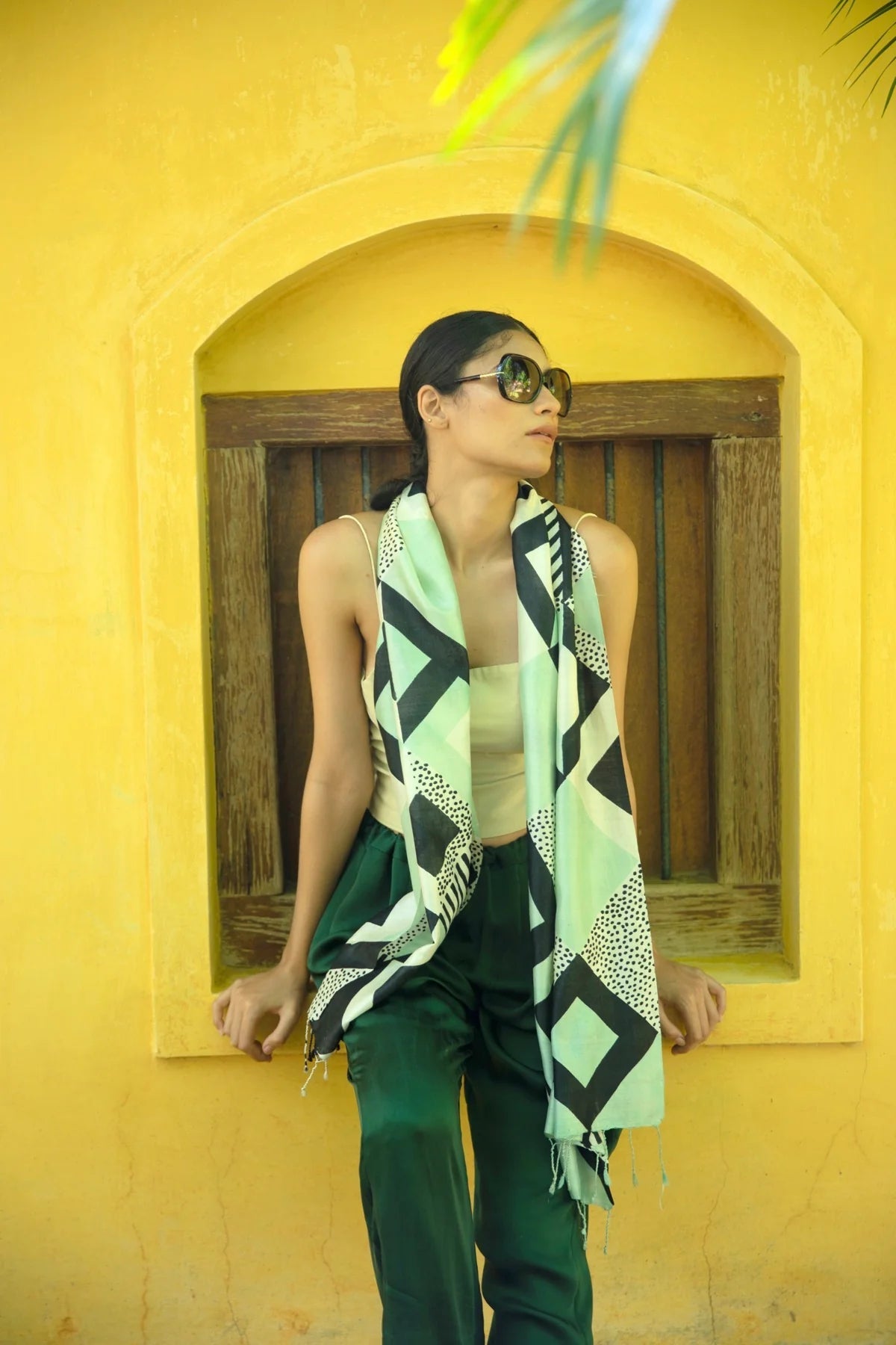 The 'Quadrilateral' Eri Silk Scarf - CiceroniScrafAeshaane