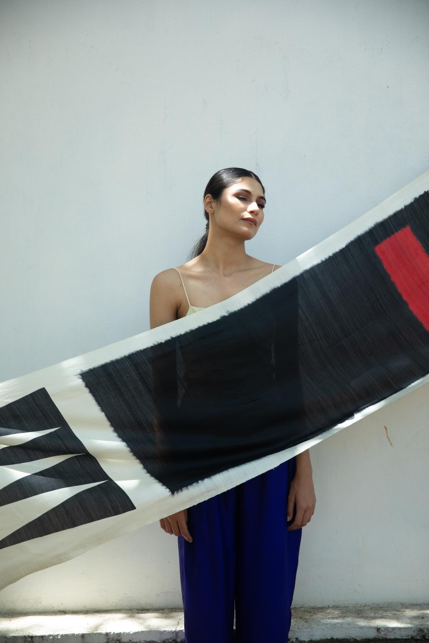 The 'Sindoori' Eri Silk Scarf - CiceroniScrafAeshaane