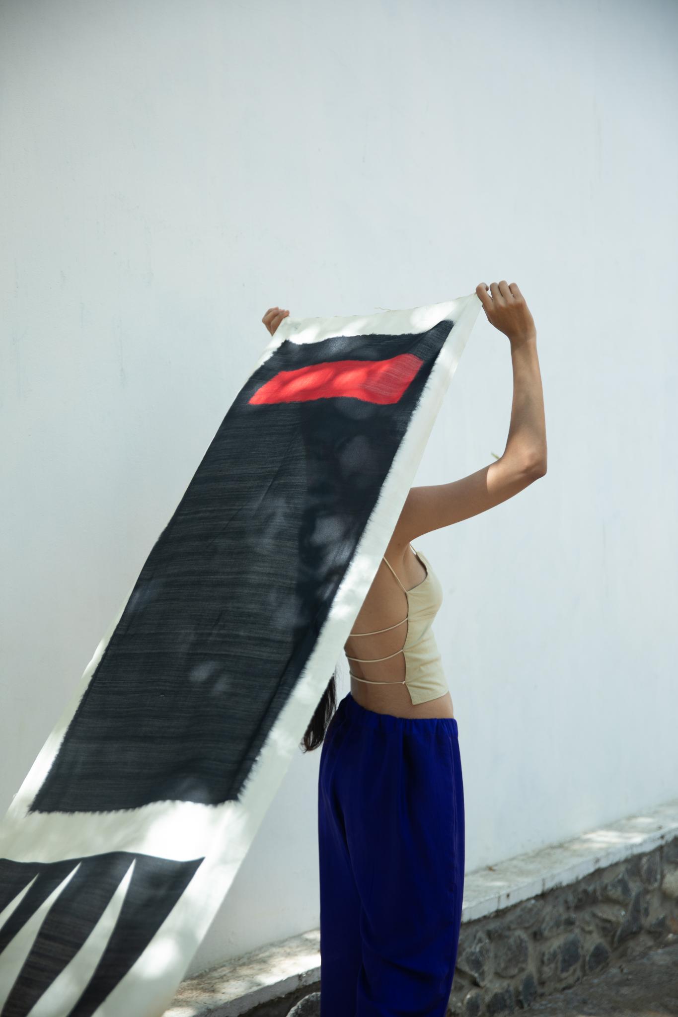 The 'Sindoori' Eri Silk Scarf - CiceroniScrafAeshaane