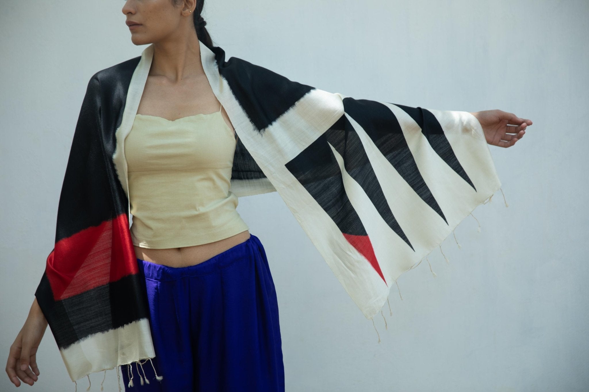 The 'Sindoori' Eri Silk Scarf - CiceroniScrafAeshaane