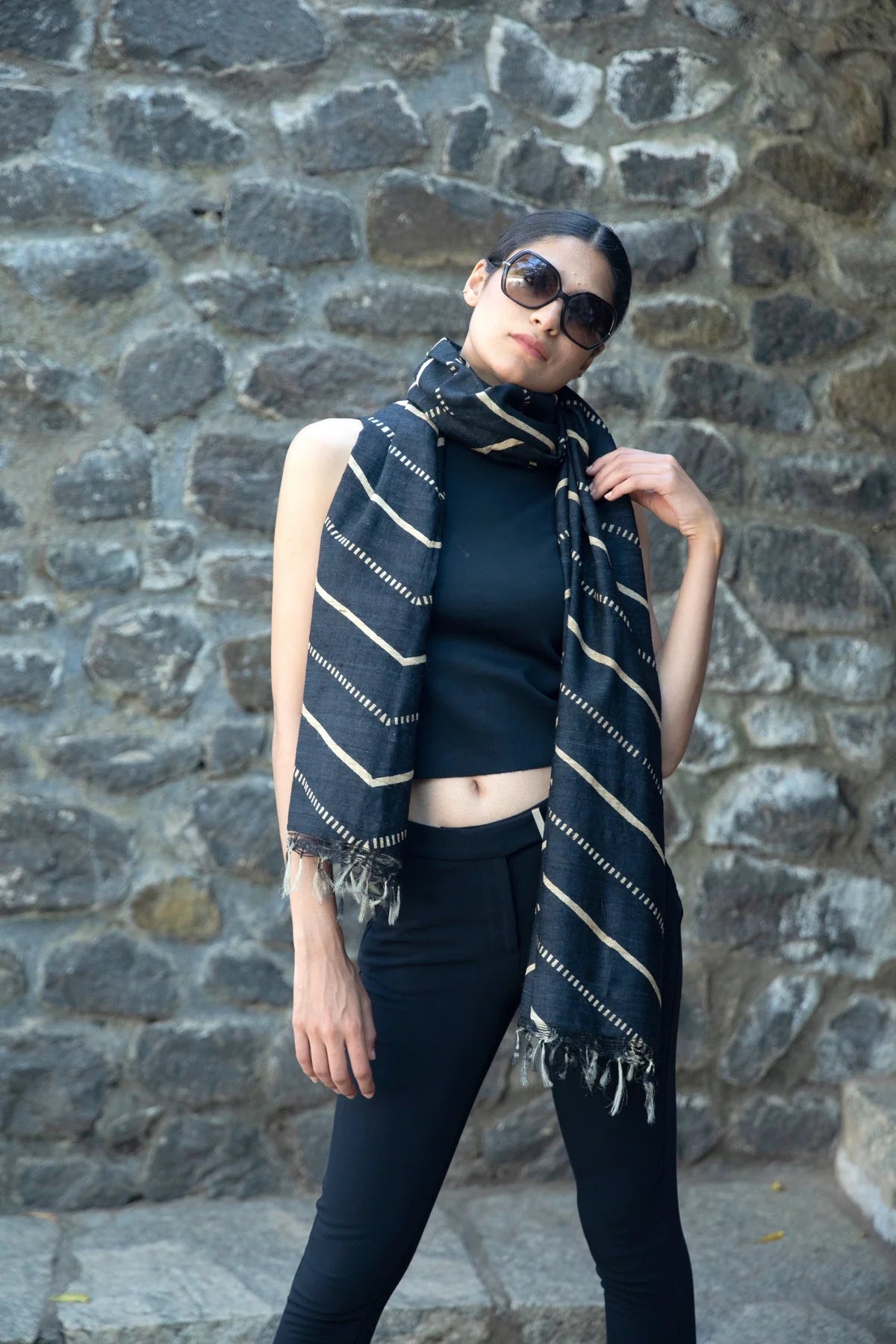 The 'Taisho' Tussar Silk Scarf - CiceroniScrafAeshaane
