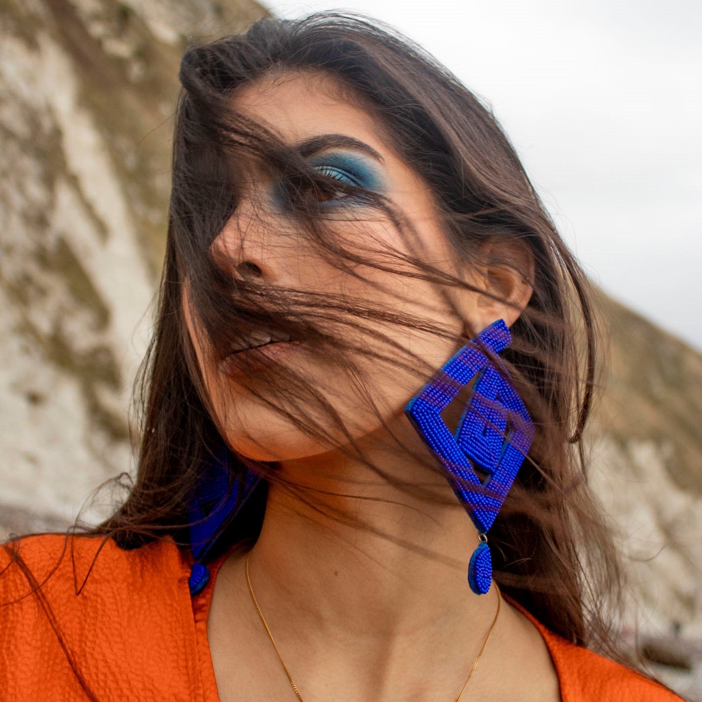 Thicc Earrings in Blue - CiceroniHypedevi