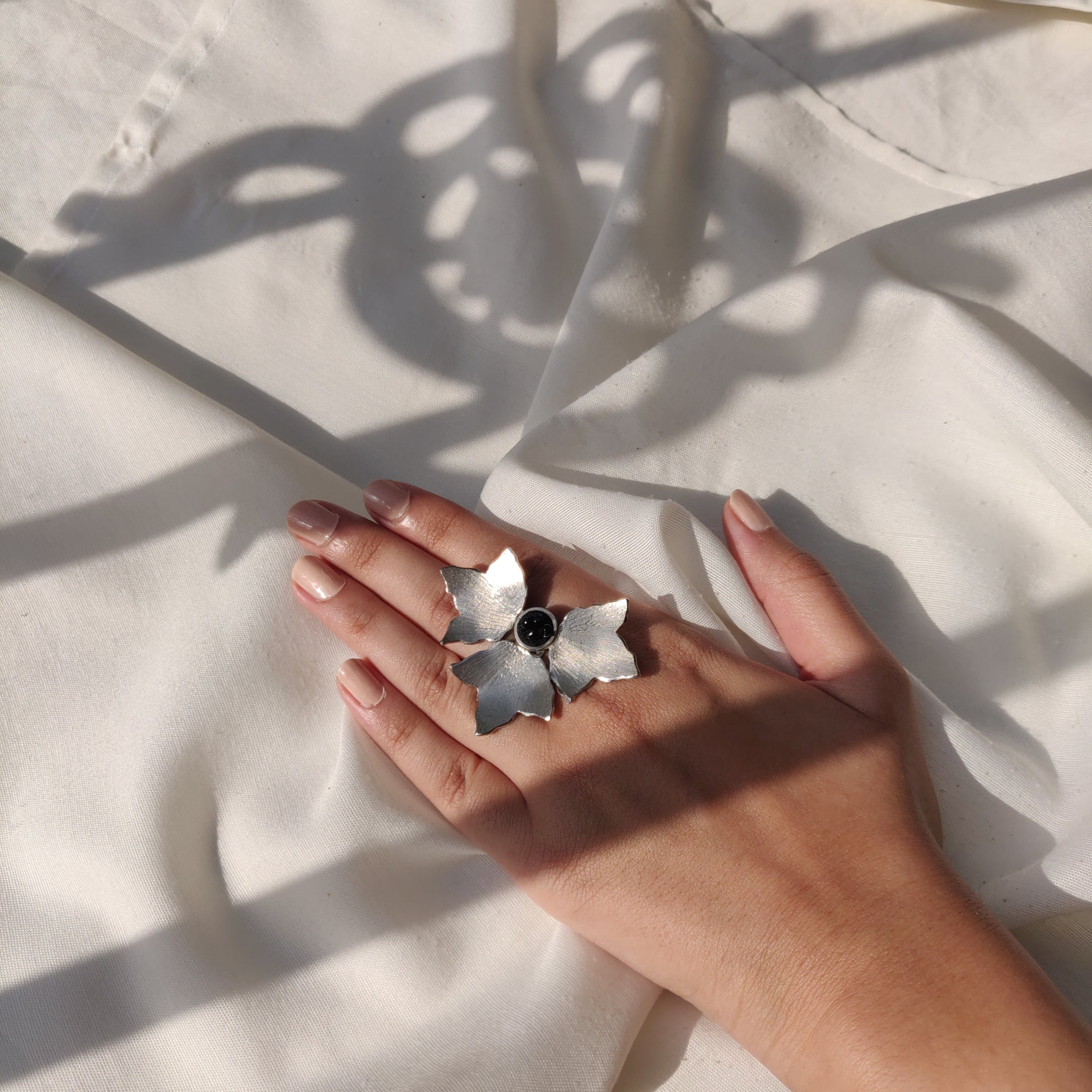 Three Petal Ring in Silver - CiceroniAarjavee