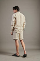 Undyed Linen Golf Shorts - CiceroniShortsSaphed