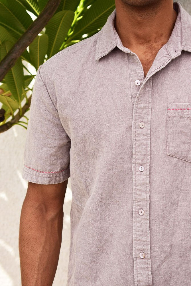 Unisex Grey Linen Shirt - CiceroniShirtSonica Sarna