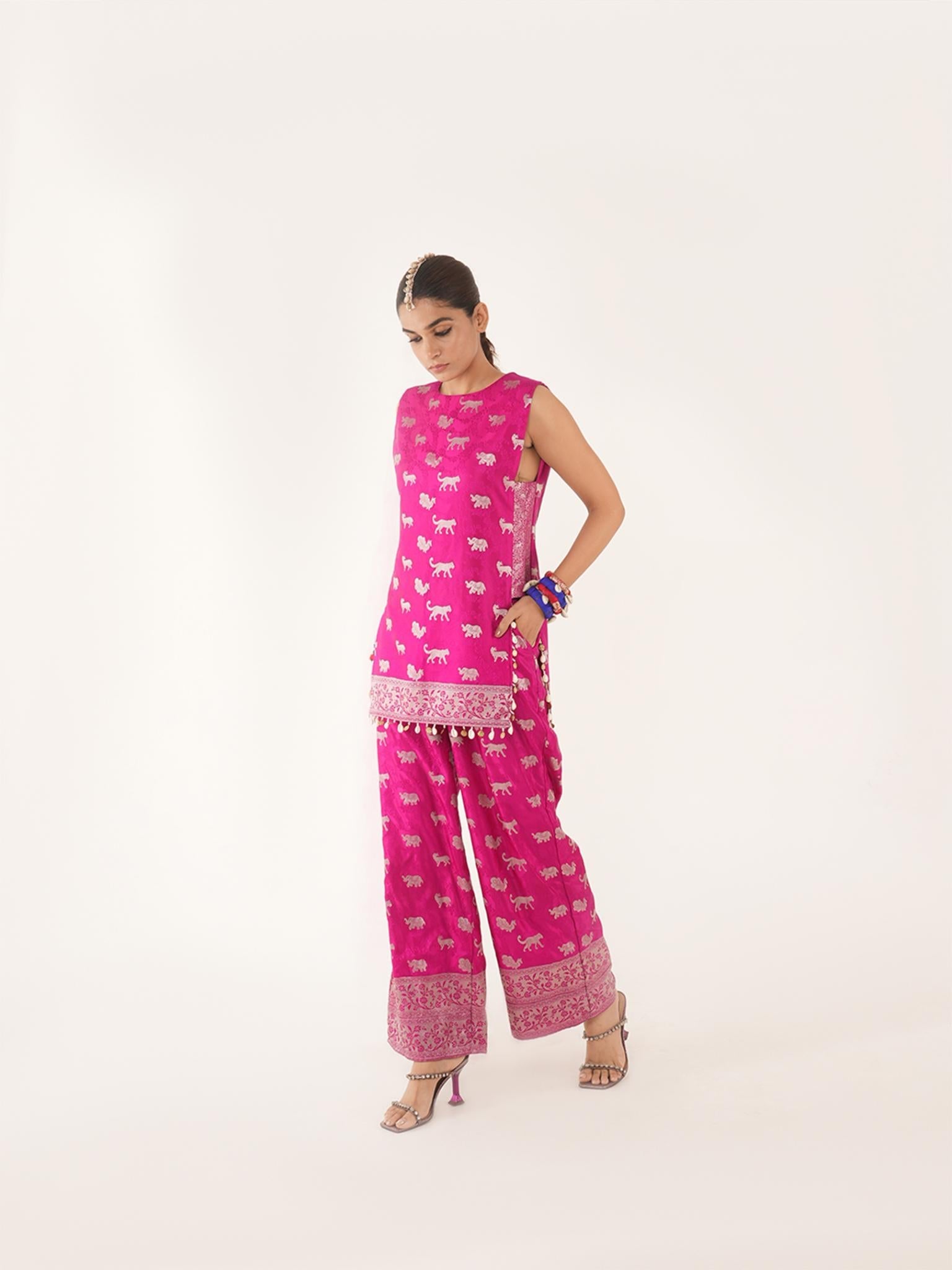 Vann Silk Co-ord Set in Pink - CiceroniCo-ord SetShriya Singhi