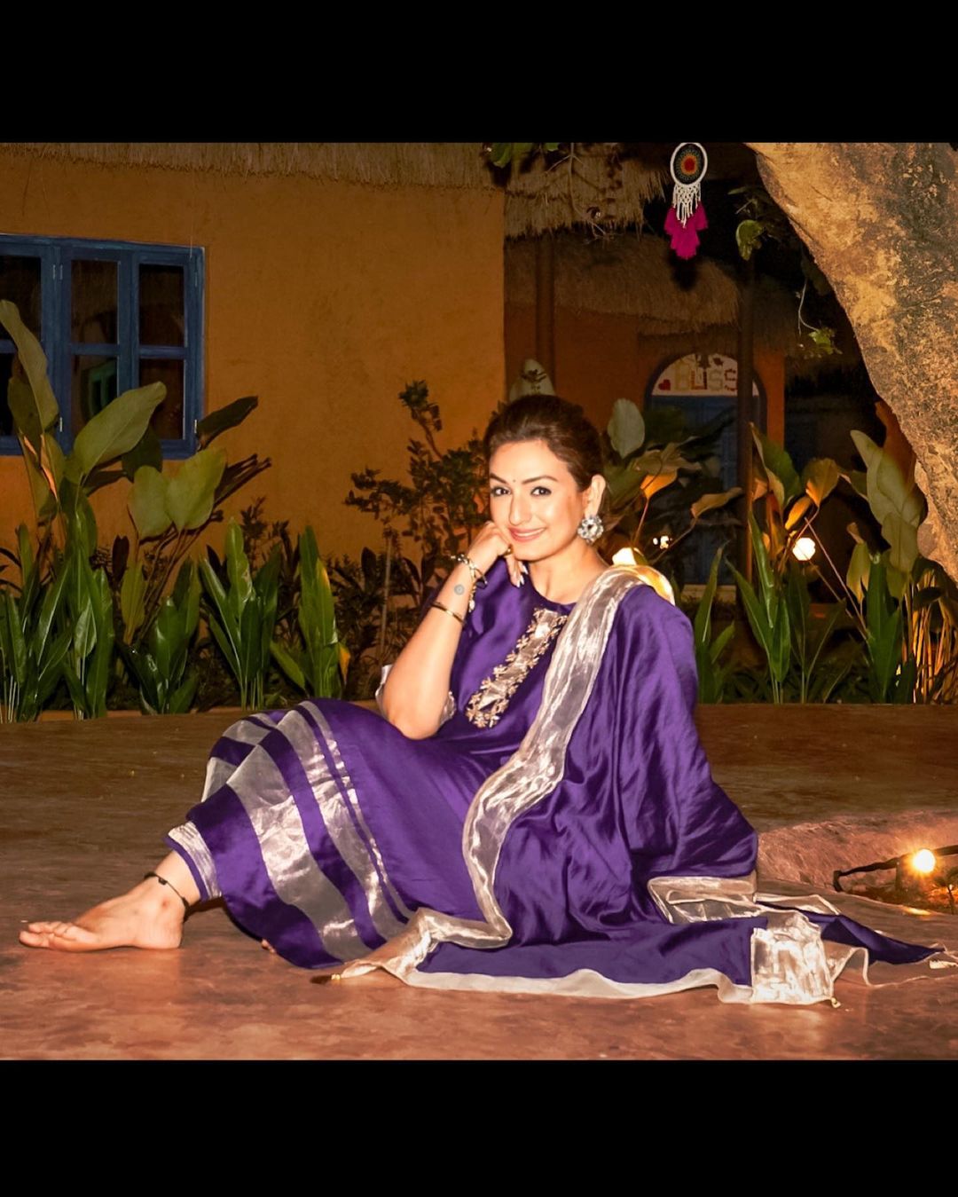 Violet Chanderi Silk Kurta Set with Dupatta - CiceroniKurta Set, Festive wearBhavik Shah