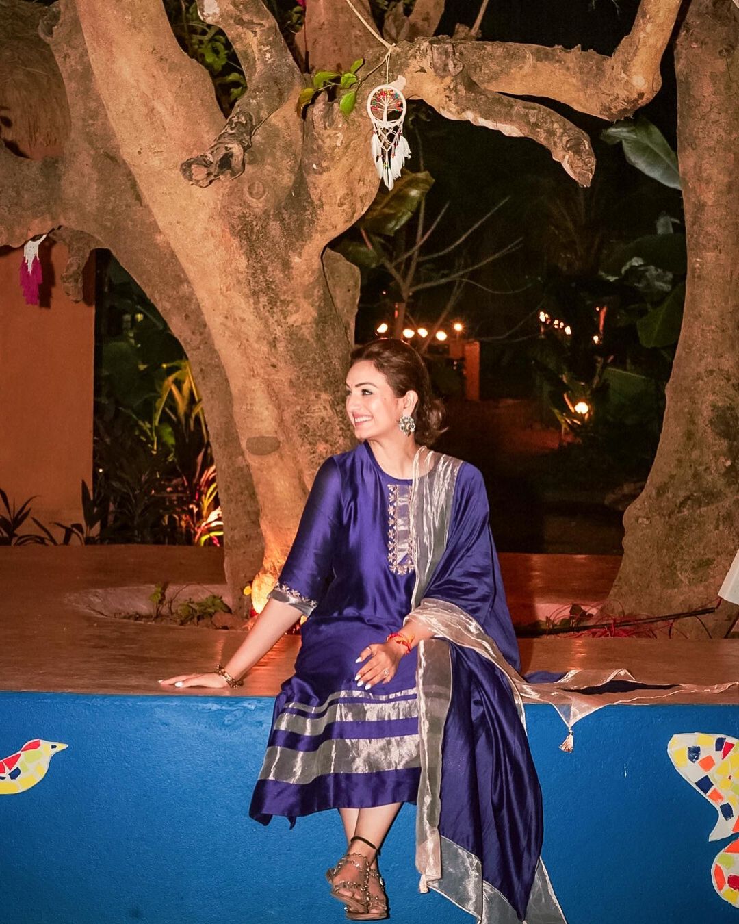 Violet Chanderi Silk Kurta Set with Dupatta - CiceroniKurta Set, Festive wearBhavik Shah